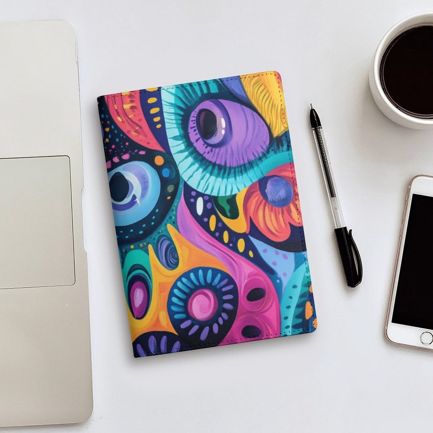 Cubierta de Cuaderno Personalizado Psicodélico (A5): Explosión de Color