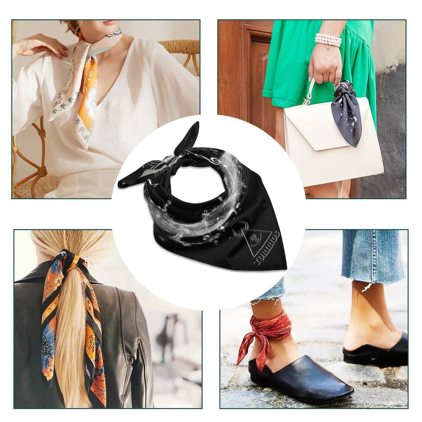 Pañuelo Toribios Estampado Integral: Diseño Musical Sedoso