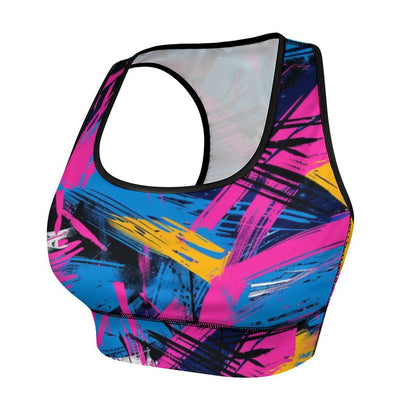 Conjunto de Yoga Mujer Trazos de Colores: Estilo y Elasticidad