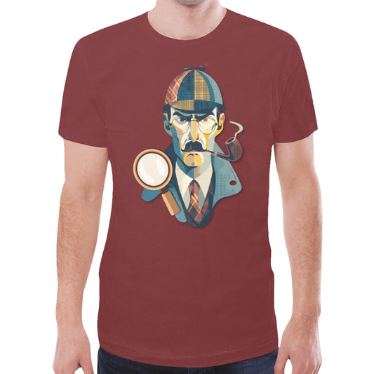 Camiseta burdeos Sherlock Holmes