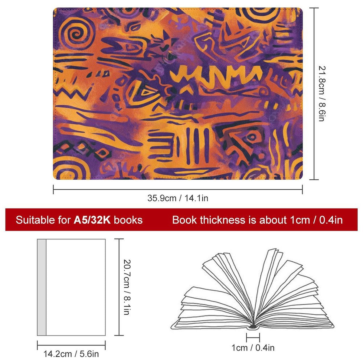 Cubierta de Cuaderno Personalizado "Tribal Vibe" | PU Premium A5