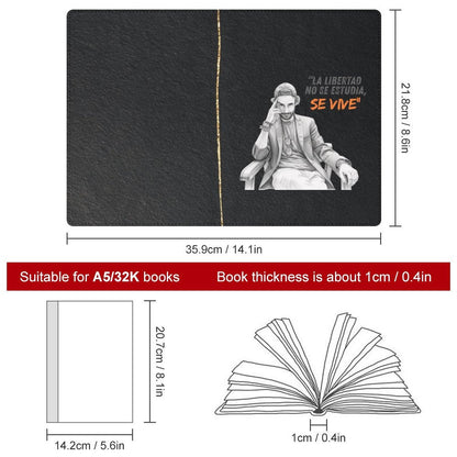 Cubierta de Cuaderno y Libro A5 Personalizada – "La libertad no se estudia, se vive"
