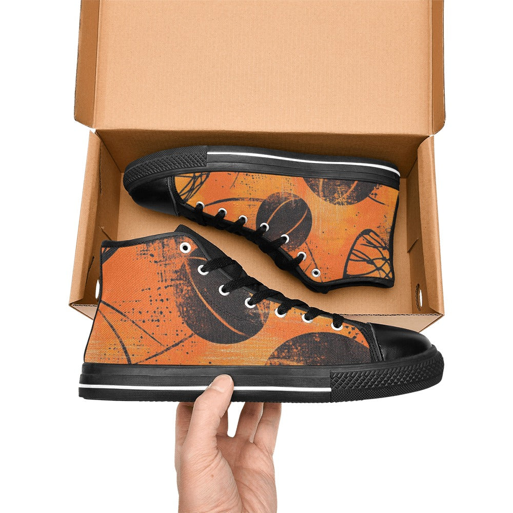 Lonas Basket Zapatos de lona de caña alta para hombre - 4 lados (modelo 017)