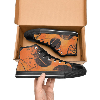 Lonas Basket Zapatos de lona de caña alta para hombre - 4 lados (modelo 017)