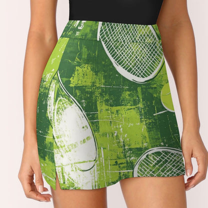 Falda pantalón anti-vaciado de corte A con bolsillo