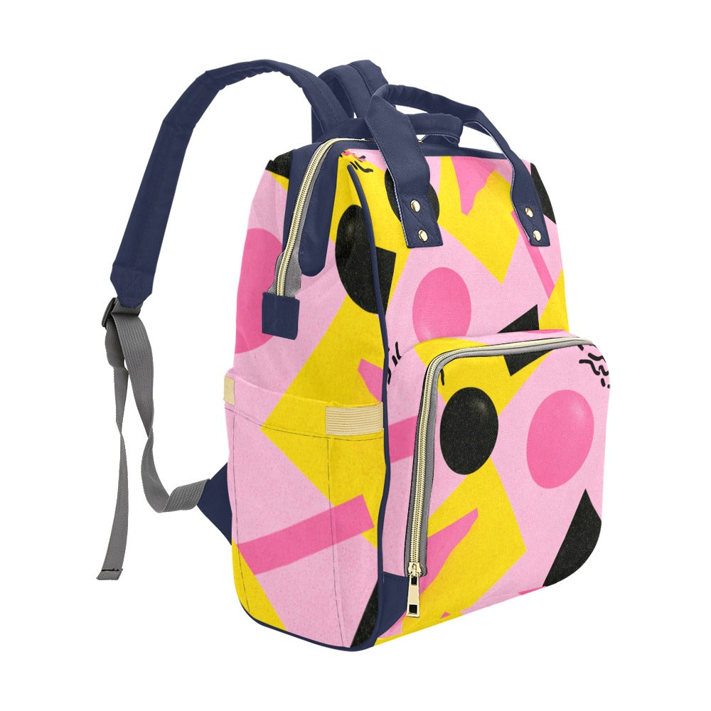 Mochila de Viaje Estampada Formas Geométricas Coloridas