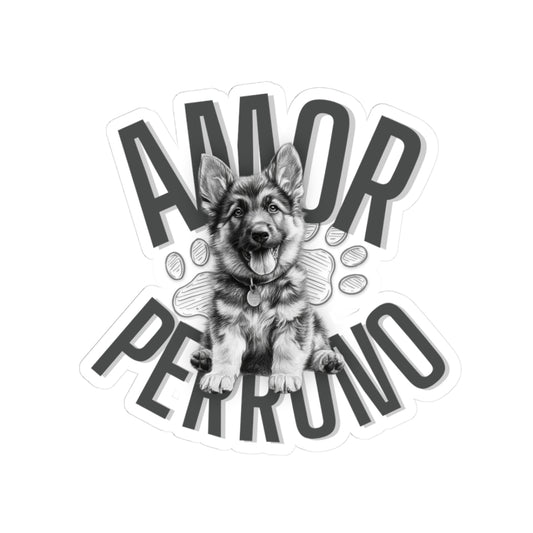 Lindas pegatinas troqueladas con diseño de amor de perros: ¡perfectas para los amantes de las mascotas!