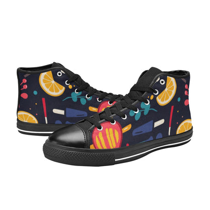 Lonas verano Zapatos clásicos de lona de caña alta para mujer (modelo 017)