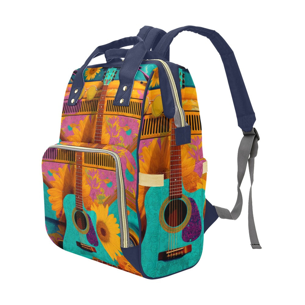Mochila Retro “Vintage Roadtrip” – Diseño Colorido Inspirado en Viajes y Música