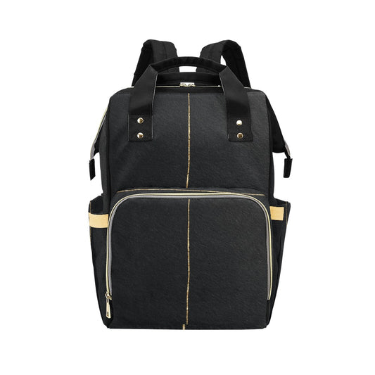 Mochila de Viaje Impermeable Minimalista Negra y Dorada