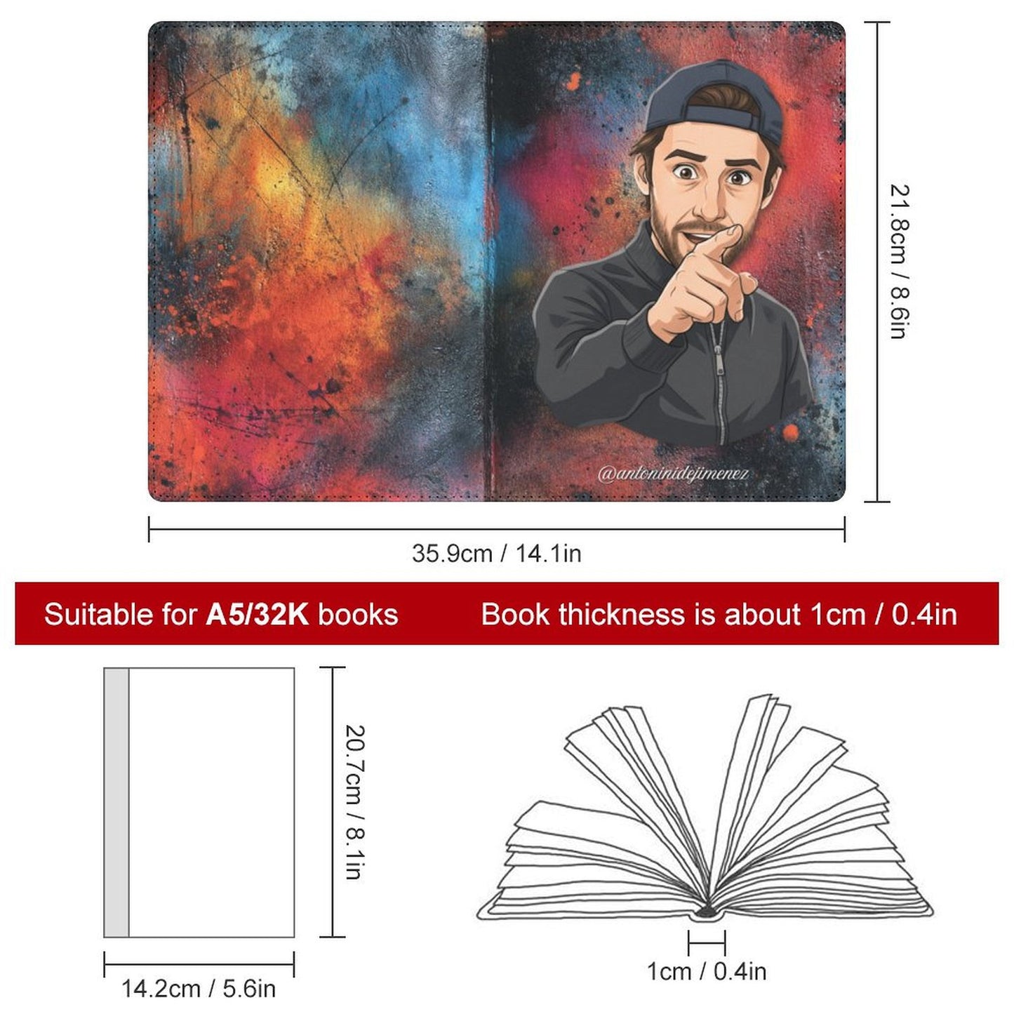 Cubierta de cuaderno personalizada “Espabila” – Inspirada en Antonini de Jiménez