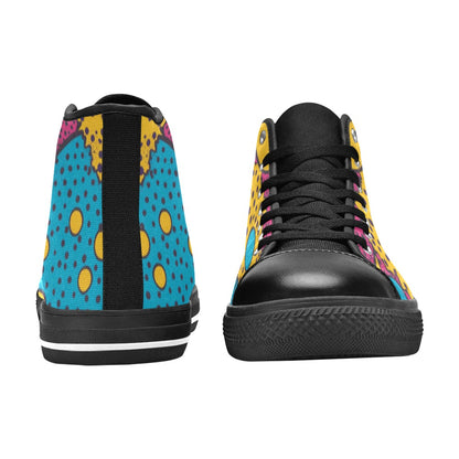 Lonas pop art Zapatos clásicos de lona de caña alta para mujer (modelo 017)