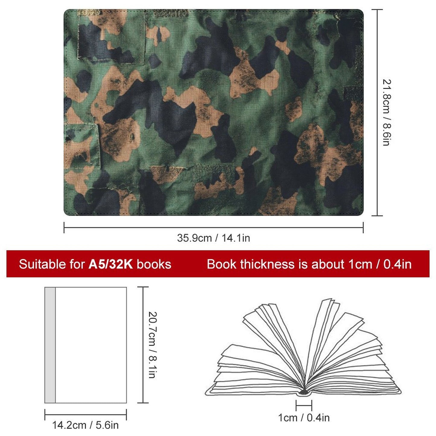 Cubierta de cuaderno personalizado militar (A5)