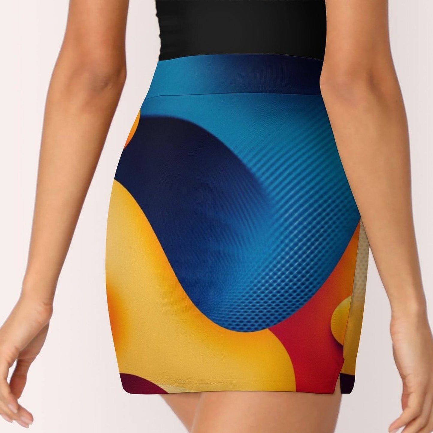 Falda Pantalón Anti-Vaciado Patrones Ovalados: Diseño Colorido