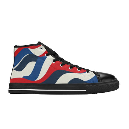 Lonas USA Zapatos clásicos de lona de caña alta para mujer (modelo 017)