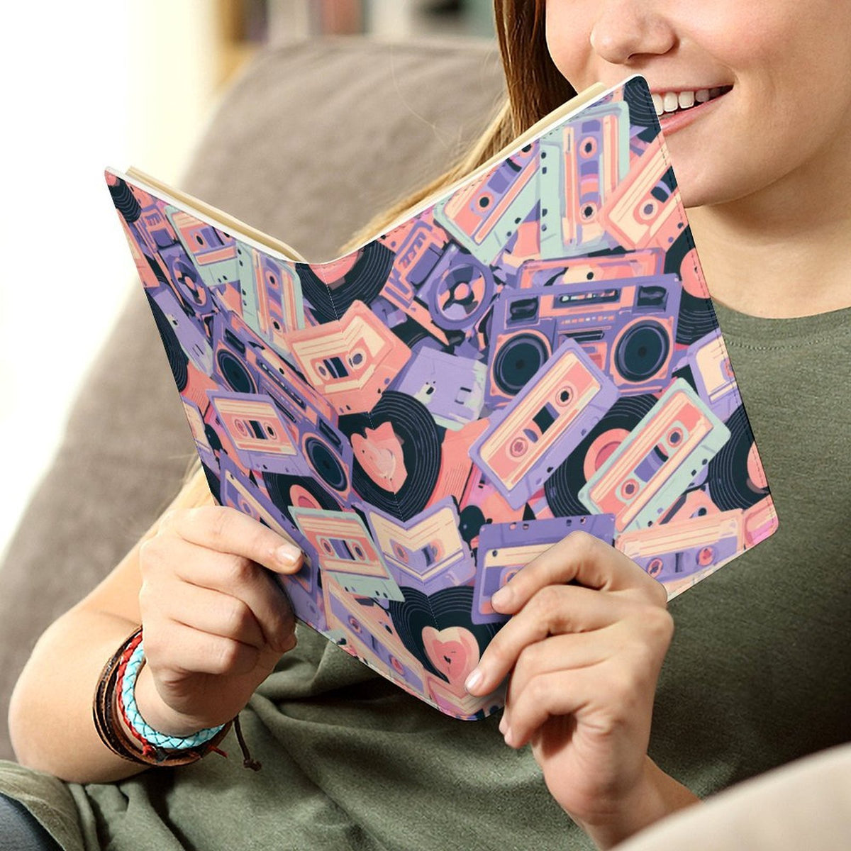 Cubierta de Cuaderno Personalizado "Ritmo Ochentero" | PU Premium A5