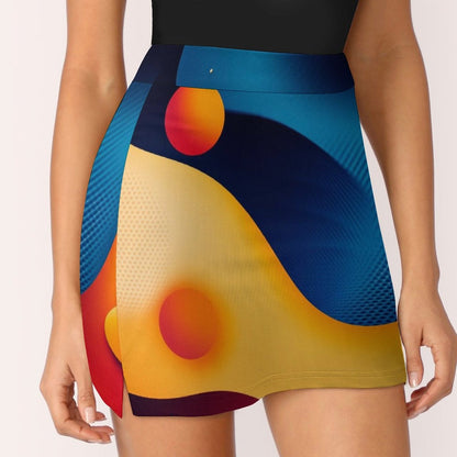 Falda Pantalón Anti-Vaciado Patrones Ovalados: Diseño Colorido