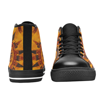 Lonas aztecas Men’s Classic High Top Canvas Shoes (Model 017)