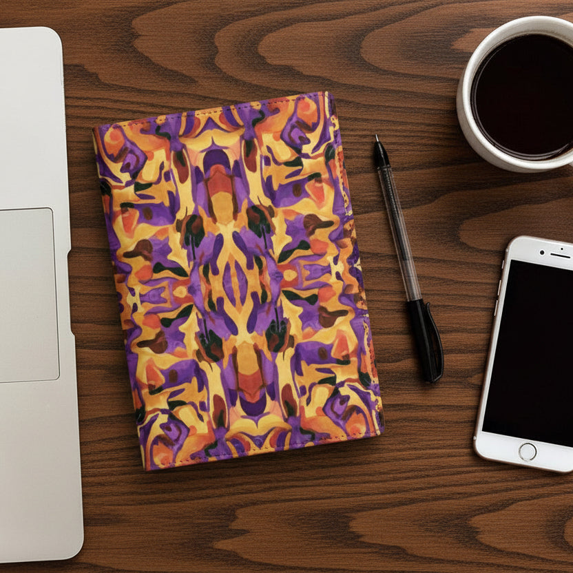 Cubierta de Cuaderno Personalizado "Fluidez Ámbar" | PU Premium A5
