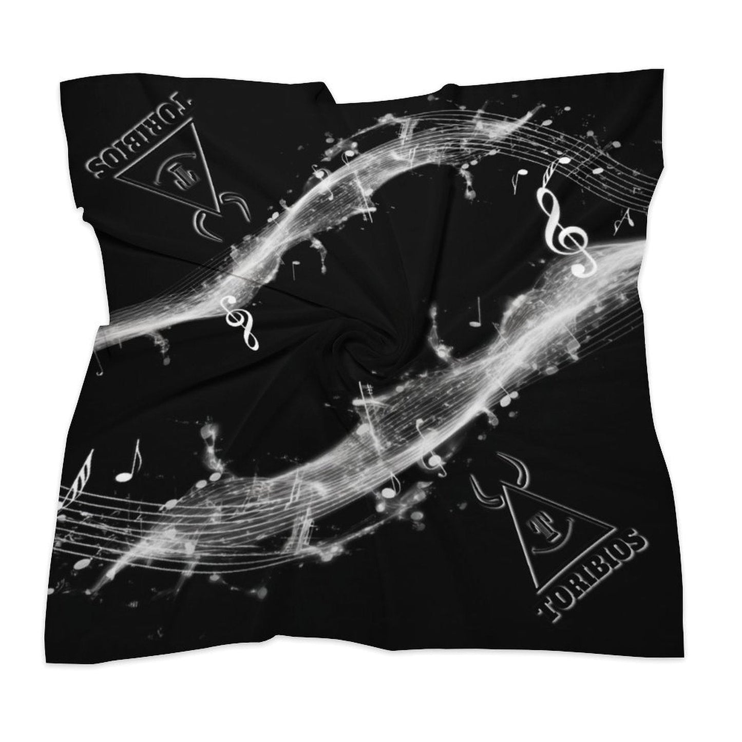 Pañuelo Toribios Estampado Integral: Diseño Musical Sedoso