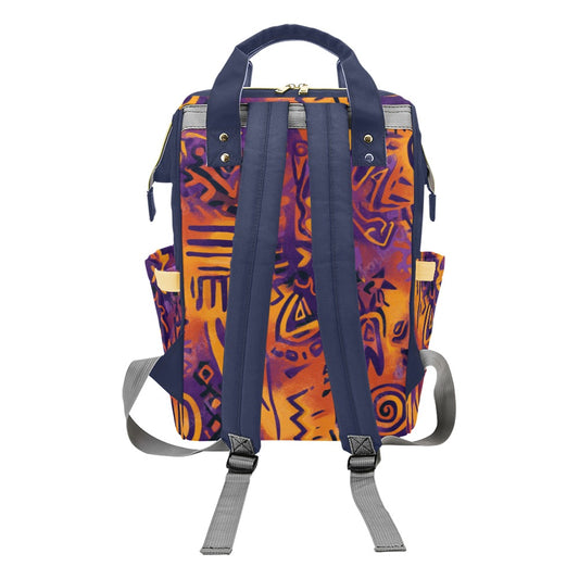 Mochila de Viaje Estampado Tribal y Étnico Vibrante