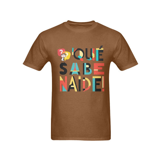 Que sabe naide Camiseta para hombre en talla estadounidense (solo impresión frontal)
