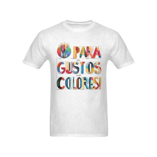 Gustos colores Camiseta para hombre en talla estadounidense (solo impresión frontal)