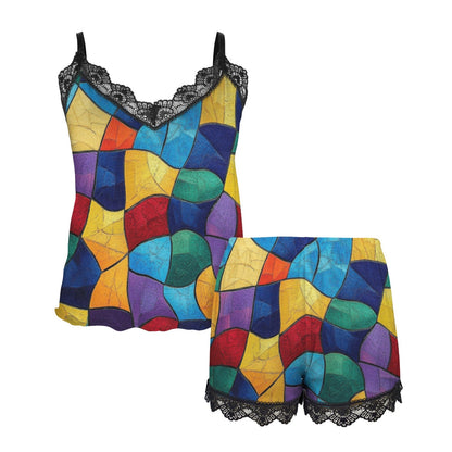 Pijama Mujer Verano Vidrieras de Colores: Lencería Elegante