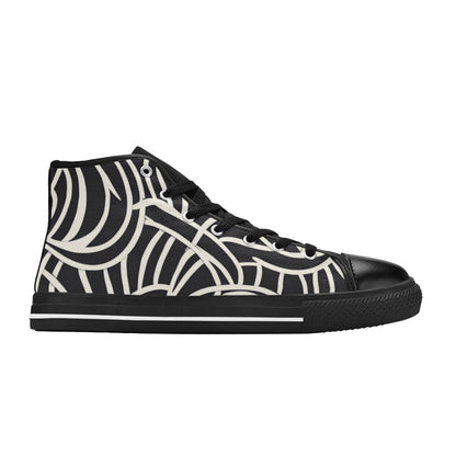 Lonas minimalista Zapatos clásicos de lona de caña alta para hombre (modelo 017)
