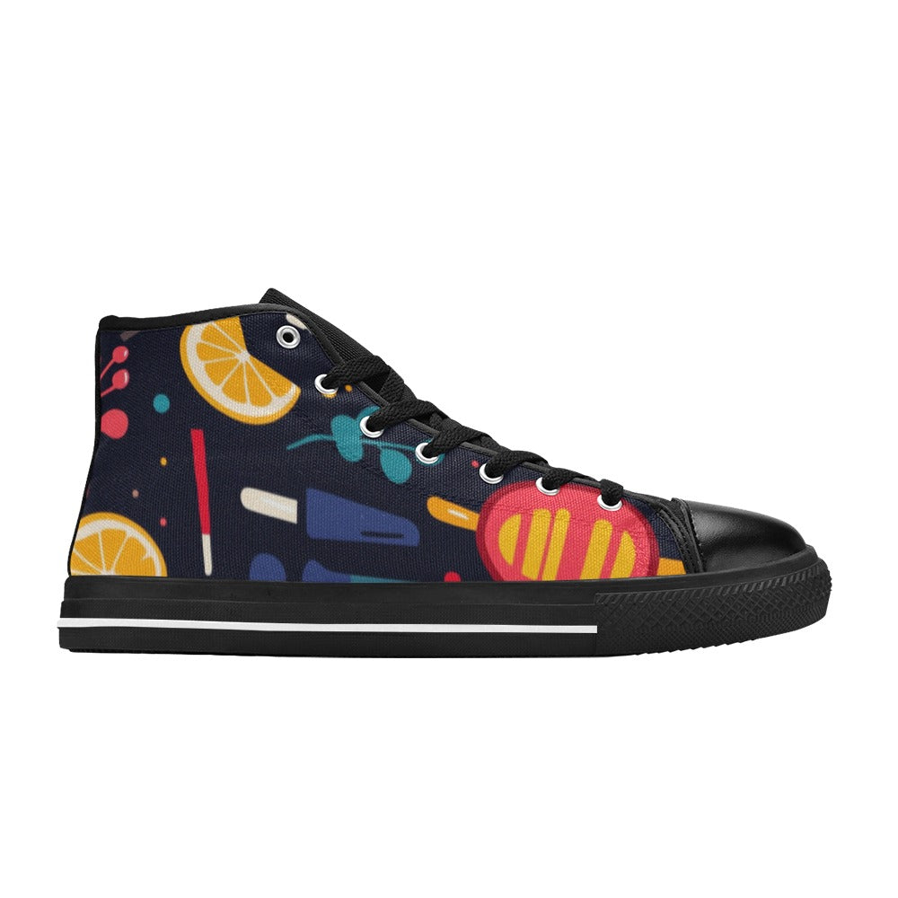 Lonas verano Zapatos clásicos de lona de caña alta para mujer (modelo 017)