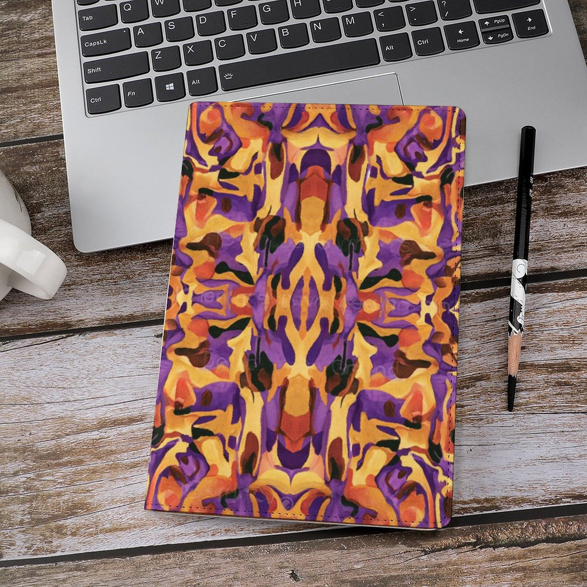 Cubierta de Cuaderno Personalizado "Fluidez Ámbar" | PU Premium A5