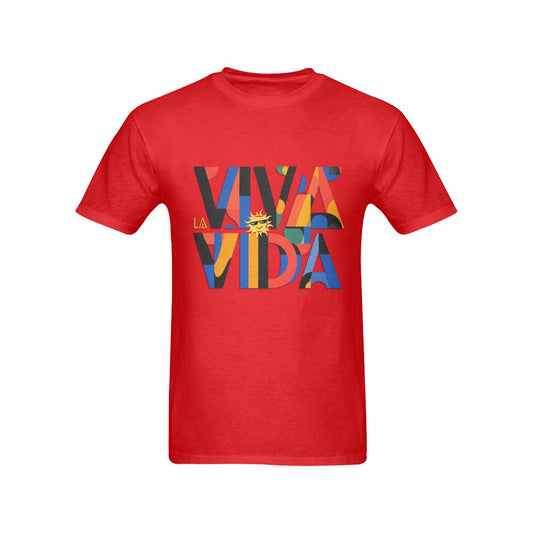 Camiseta "Viva la vida" para hombre, talla estadounidense (solo impresión frontal)