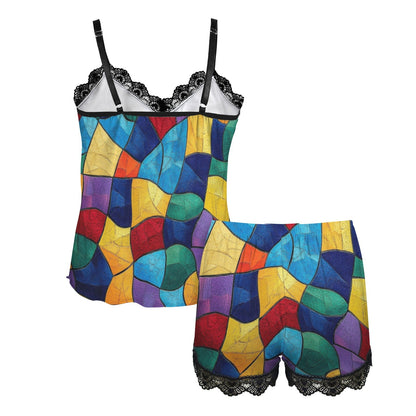Pijama Mujer Verano Vidrieras de Colores: Lencería Elegante
