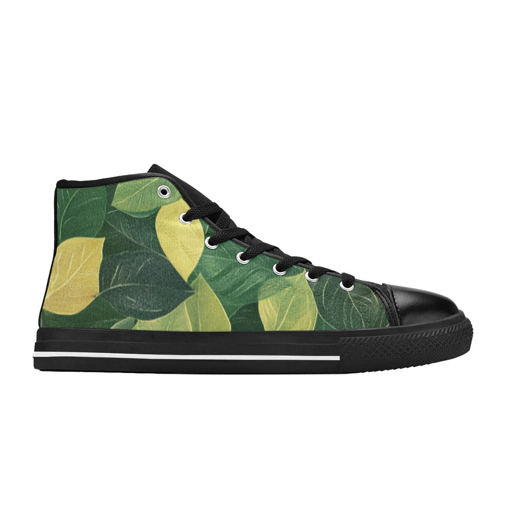 Lonas mujer Zapatos clásicos de lona de caña alta (modelo 017)