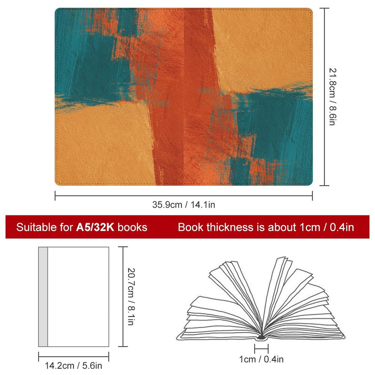 Cubierta de Cuaderno Personalizado "Esencia Abstracta" | PU Premium A5