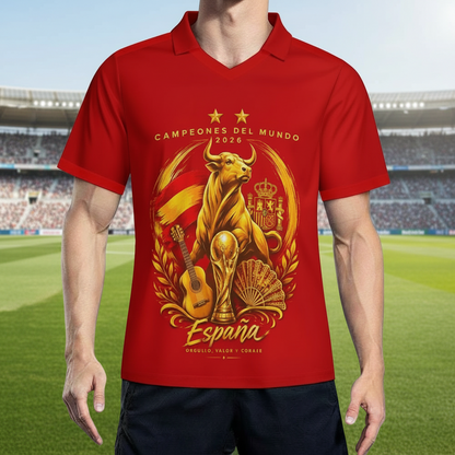 Camiseta Polo España 2026 Dos Estrellas