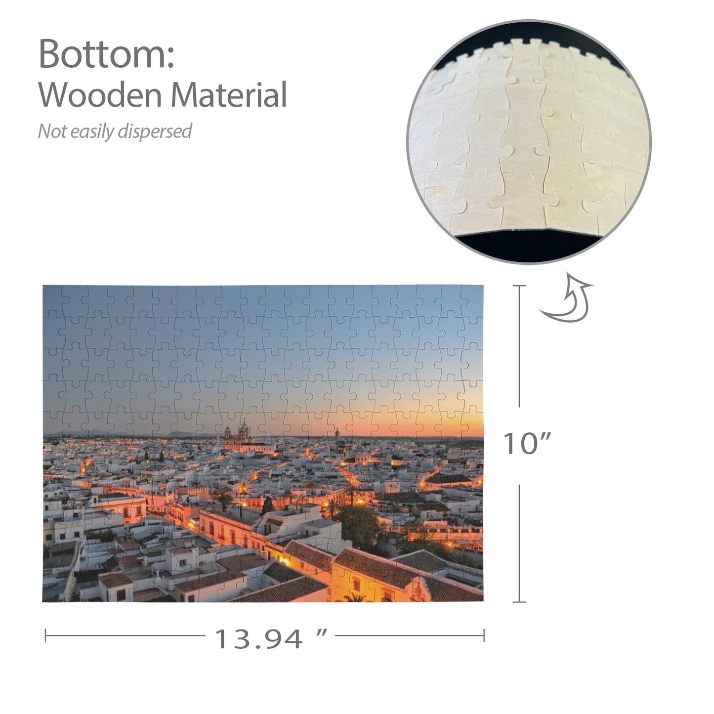 Marchena puesta de sol Puzzle 200 de piezas Rompecabezas de madera  (horizontal)