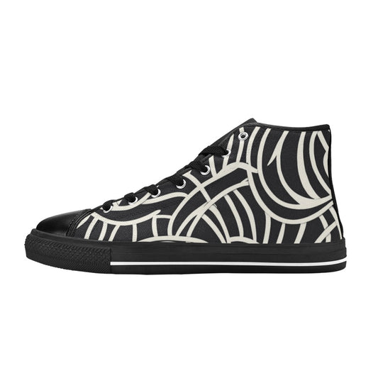Lonas minimalista Zapatos clásicos de lona de caña alta para hombre (modelo 017)