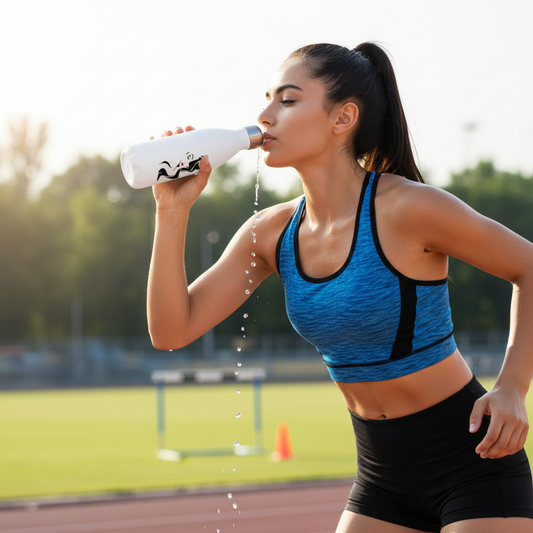 Botella Acero Inoxidable Rostro Vectorizado: Diseño Llamativo y Funcional