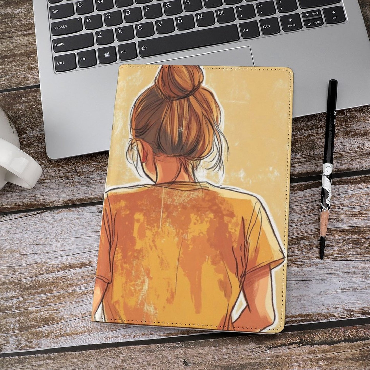 Cubierta de cuaderno personalizado Chica Soy yo (A5)