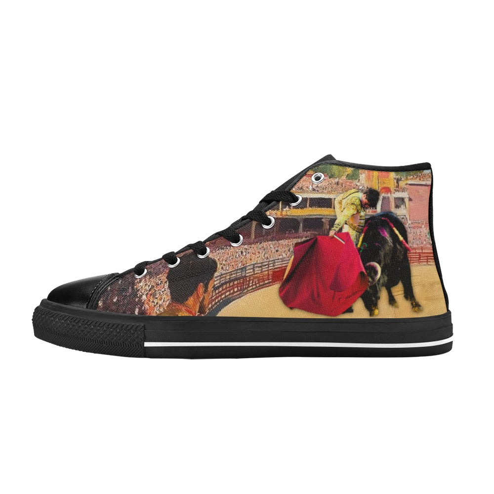 Lonas Martin Morilla torero Zapatos clásicos de lona de caña alta para hombre (modelo 017)