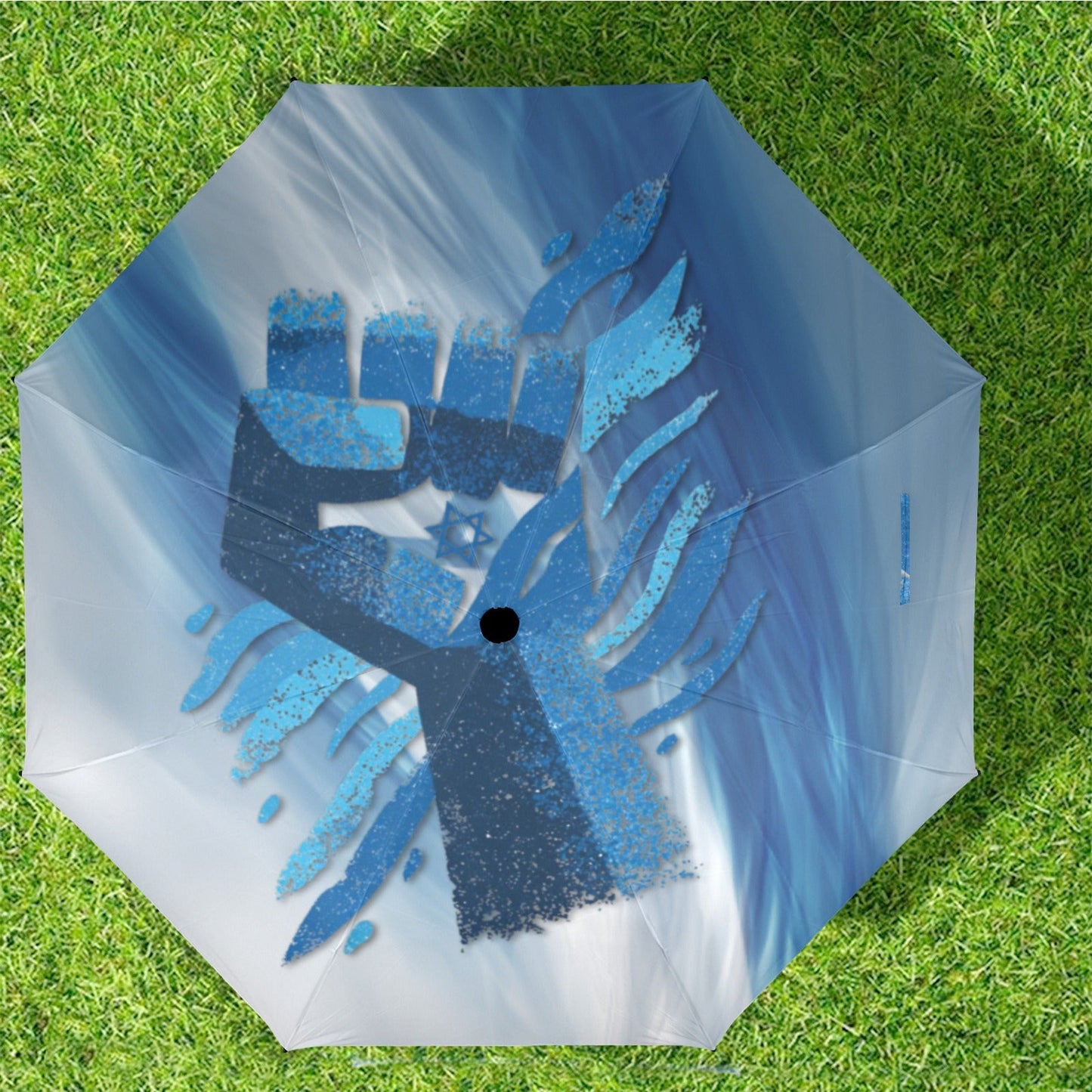¡Sal de la Lluvia con Estilo: Paraguas Splash Israel Azul!