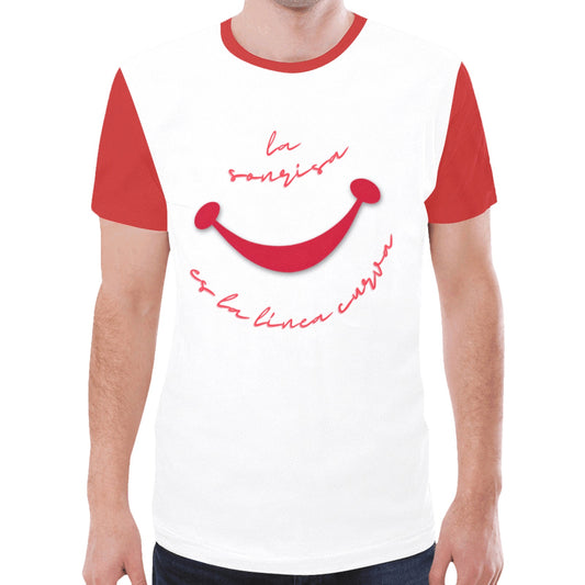 Sonrisa endereza todo BLANCA New All Over Print T-shirt for Men (Model T45)