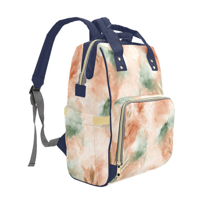 Mochila de Viaje Estampada Flores Claras y Tonos Pastel