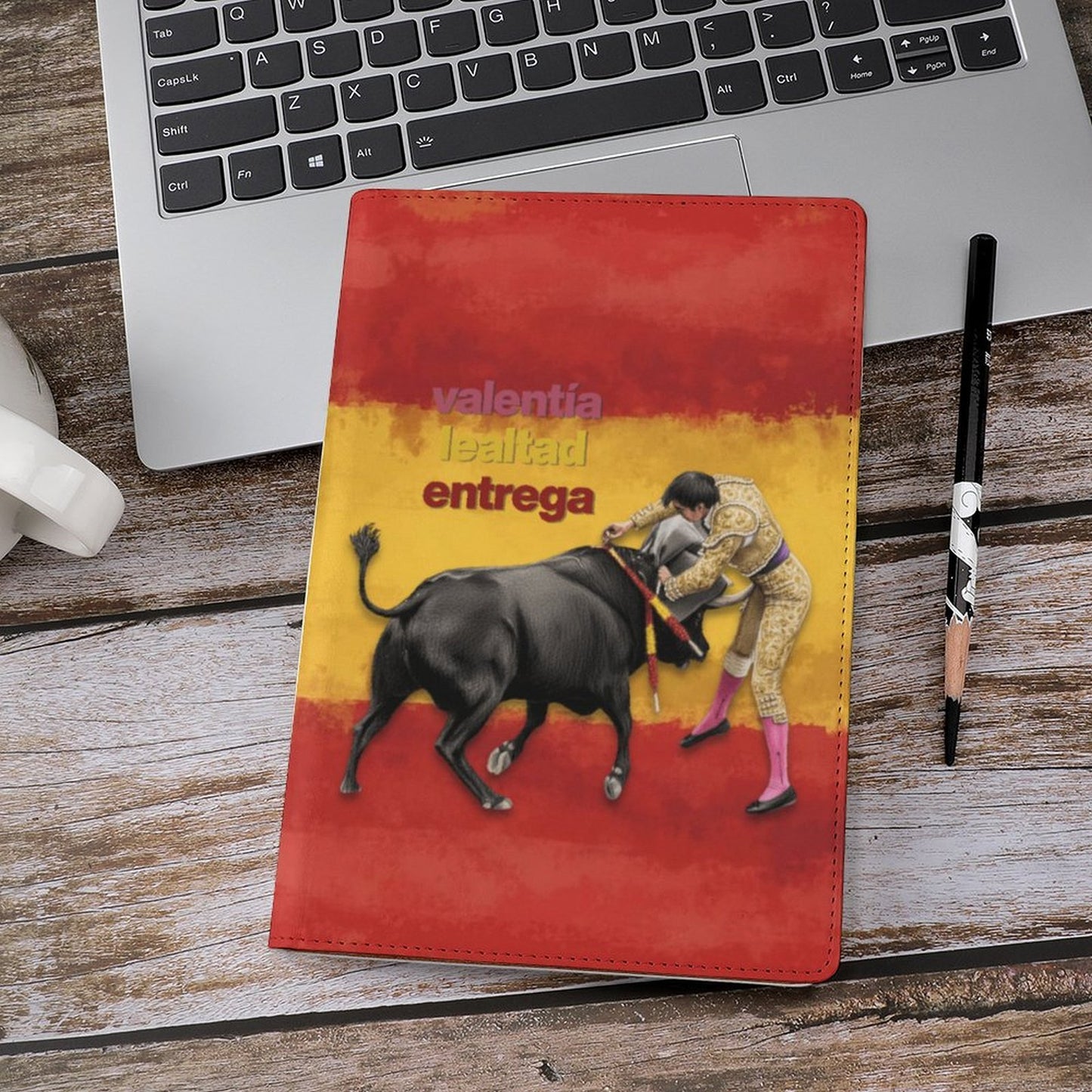 Cubierta de Cuaderno A5 Adrián de Torres "Valentía, Lealtad, Entrega"