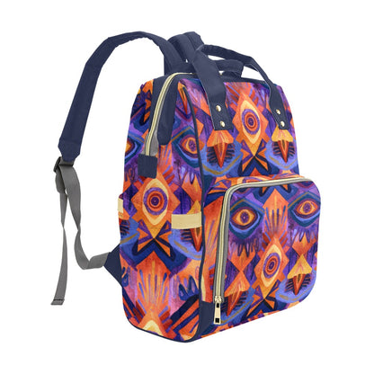 Mochila de Viaje Abstracta Vista Colorida y Expresiva