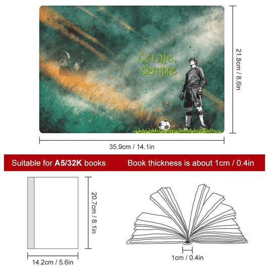 Cuaderno personalizado “Coraje, siempre” – Inspirado en la pasión y el valor del fútbol