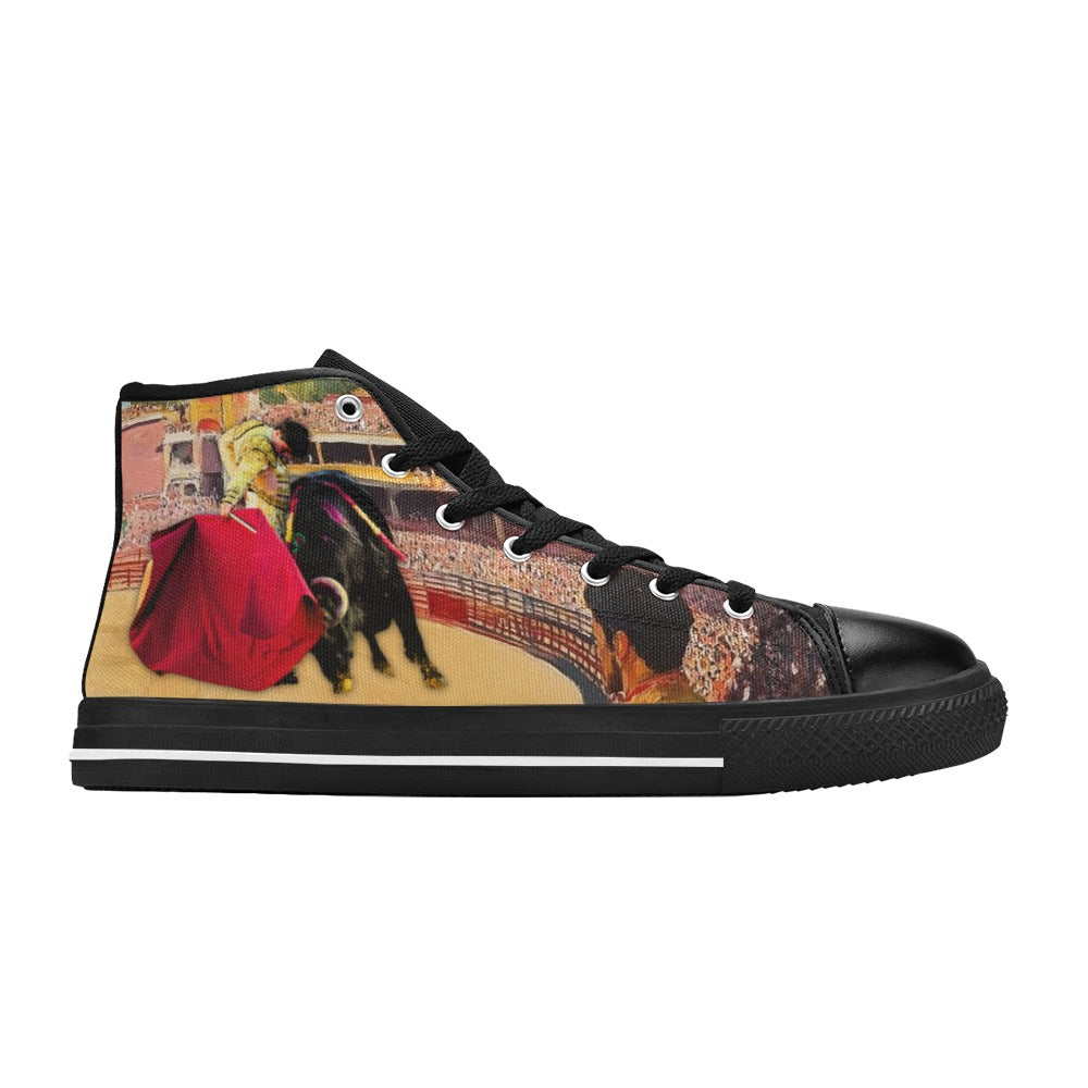 Lonas Martin Morilla torero Zapatos clásicos de lona de caña alta para hombre (modelo 017)