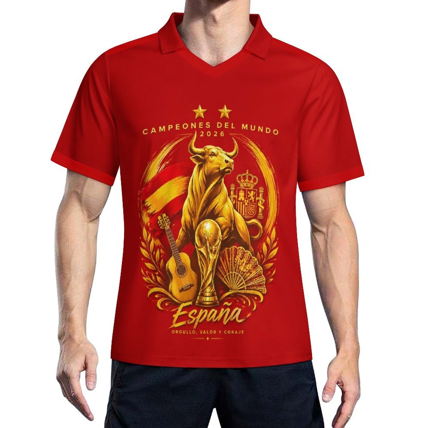 Camiseta Polo España 2026 Dos Estrellas