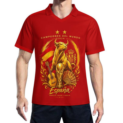 Camiseta Polo España 2026 Dos Estrellas
